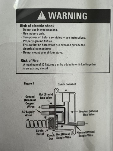 GE PROFILE LINKABLE FLUORESCENT #UCFEB Under Cabinet Fixture Wiring Kit NEW - Picture 4 of 11