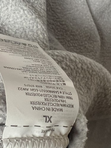 $90 XL Saucony Men Rested Sherpa 1/4 Zip Gray & Navy Pullover - Picture 13 of 13