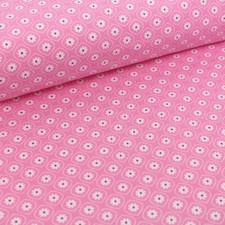 Designerstoff Biojersey "Daisy", rosa, Bio-BW/El., 165 cm br, ab 0,5 m (€ 12/qm)
