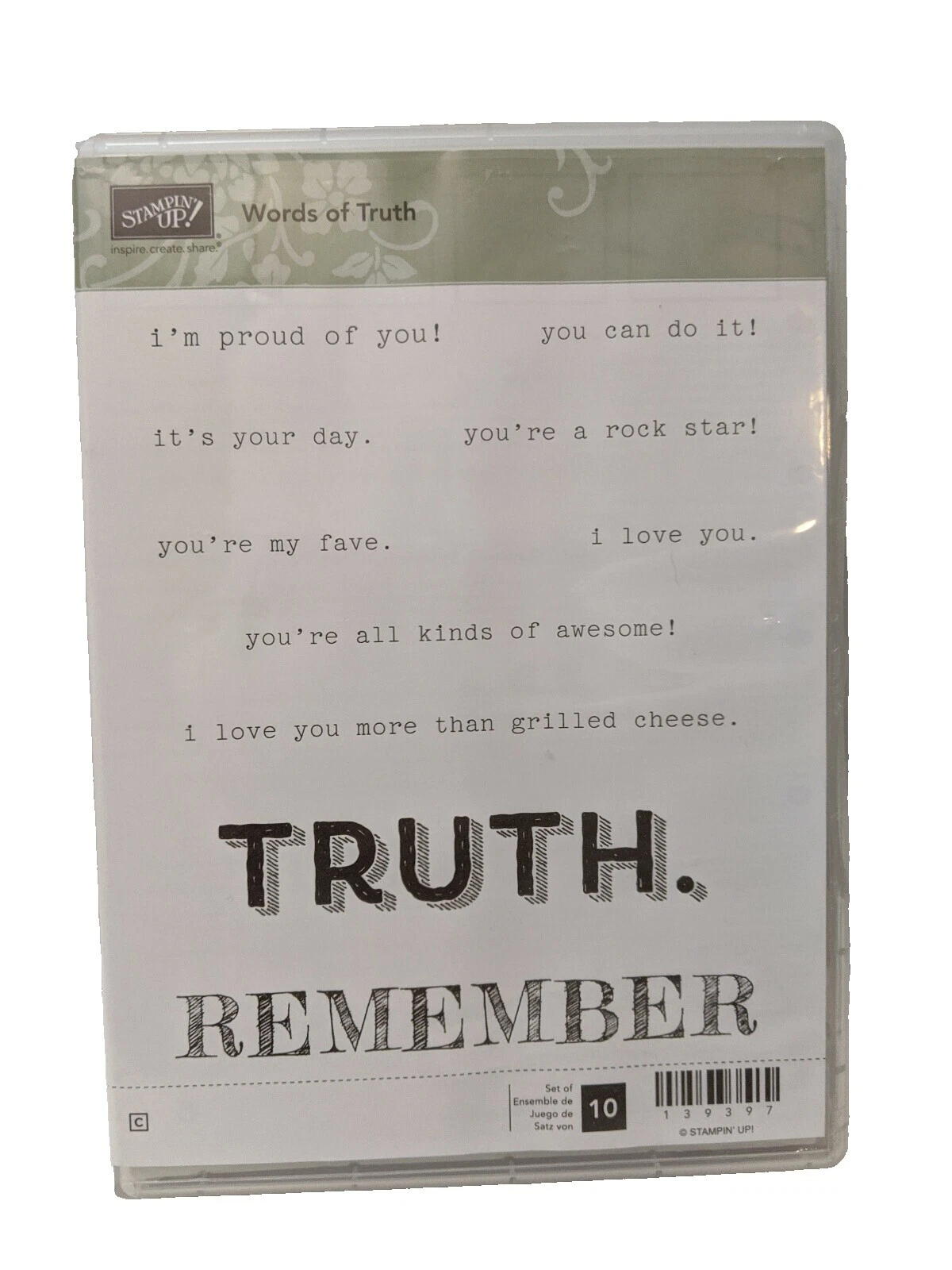 Stampin' Up! palabras y frases Craft Sellos