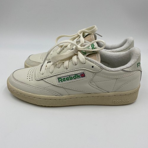 Reebok Club C 85 Vintage Shoes Womens 6 Chalk Green Low Top Leather 100007797 - Picture 3 of 11