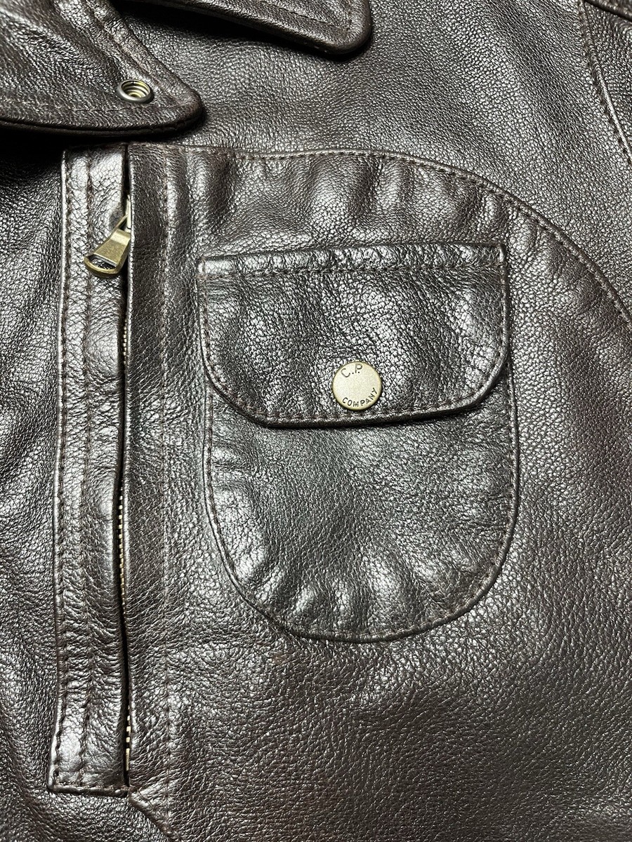 ジャケット・アウター C.P. COMPANY,80's LEATHER JACKET archive CP Company Archive Biker Leather Jacket Size 48 | eBay