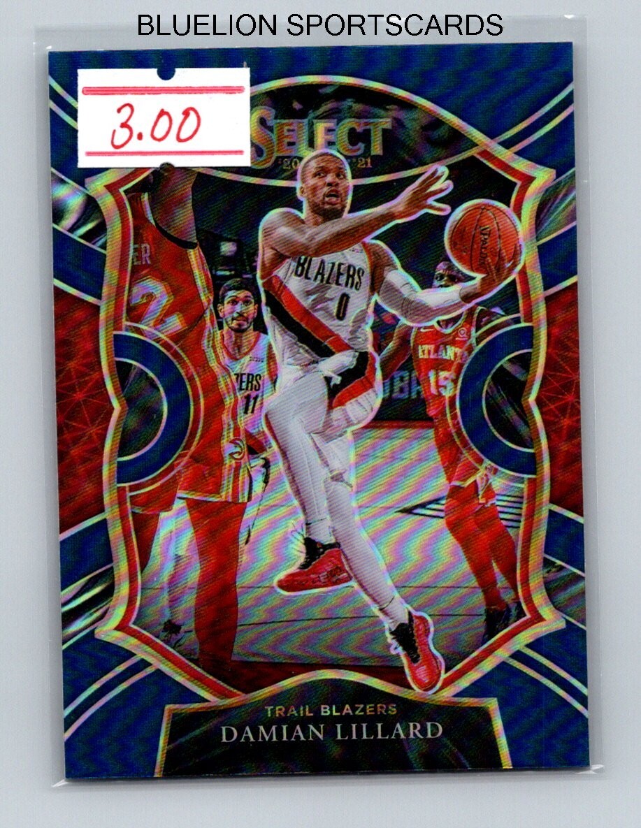 2020-21 Panini Select - Concourse Damian Lillard #24 Blue Prizm