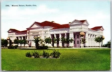 Mineral Palace Pueblo Colorado Front View White Stone Vintage Postcard