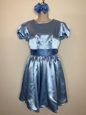 NEW Elegant Peter Pan Wendy Woman Satin Costume 2PC Dress Set Size XS/S