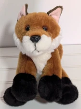 Plush Circo Target Red Brown Fox 7" Sitting, Beaded Brown Eyes Hard Plastic Nose