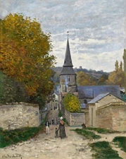 Claude Monet Street in Sainte-Adresse Giclee Canvas Print 8x10 Landscape Art