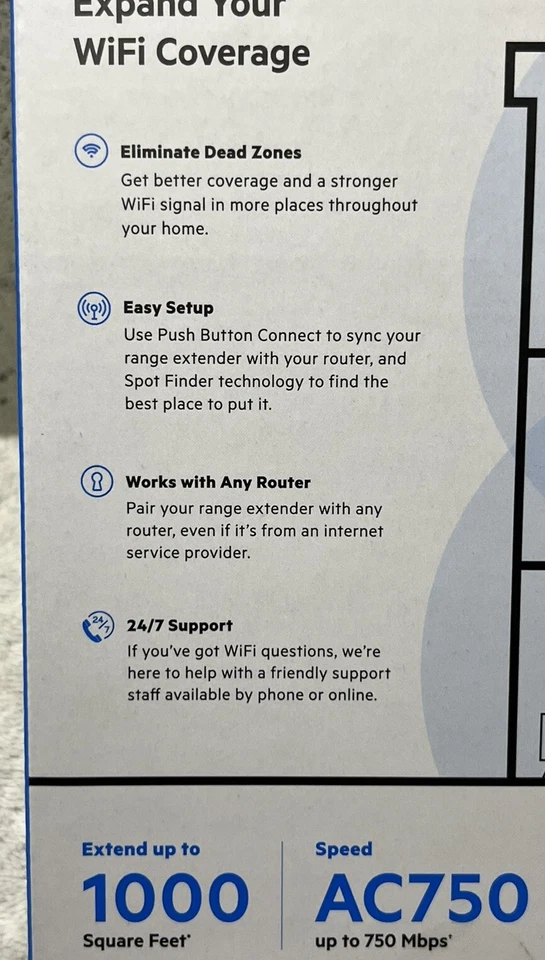 New Linksys AC750 Boost Dual-Band Wi-Fi Gigabit Range Extender Model RE6300 - Image 3 of 4