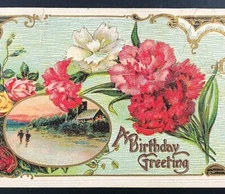 Dietrich,IL  Postcard Effingham County Antique VTG Birthday Small Town 617 Peopl