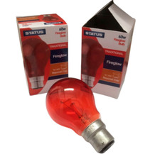 Status 60SGBCFG10 60W Fireglow Light Bulb - Red     PACK OF 5