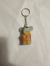 Vtg ELEPHANT Keychain Key Ring Chain Fob Hangtag used.