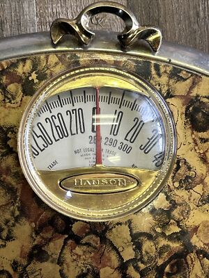 Vintage Hanson Bathroom Floor Scale Royal Copper Marble Design Heavy Duty Steel