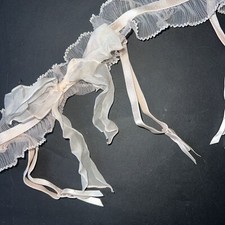 Victoria's Secret Designer Collection XS/S,M/L GARTER Belt PINK Beige Ruffled