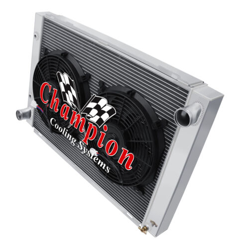 MN Champion 3 Row Radiator, 12" Fans for 1966 1967 Lincoln Continental V8 Engine - Bild 3 von 9
