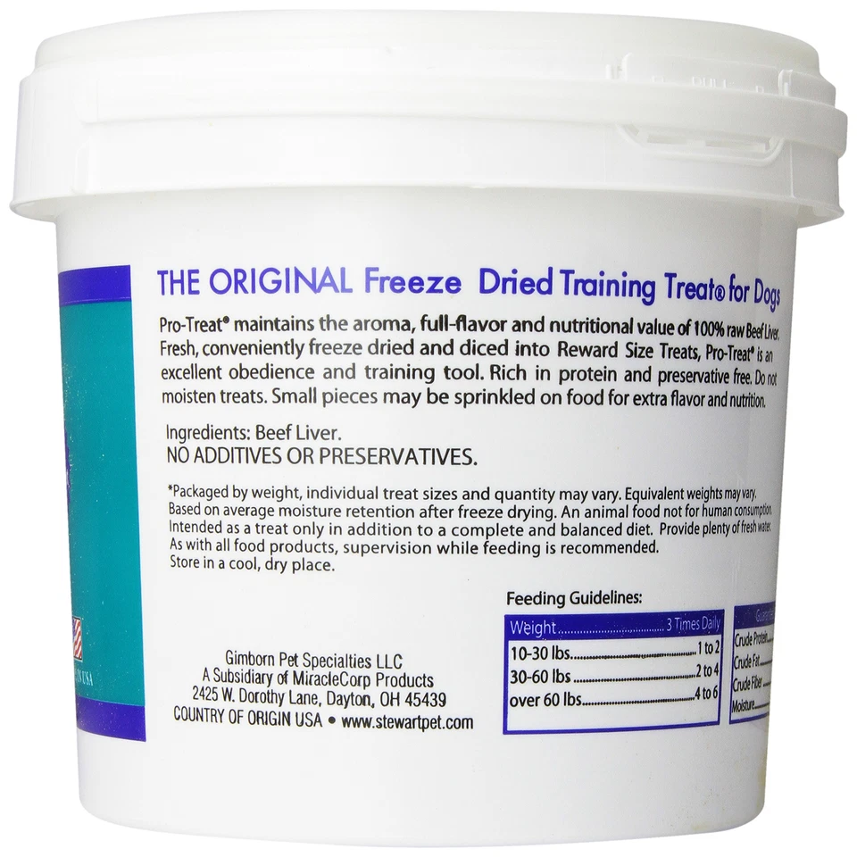 Stewart Freeze Dried Treats Treats For Dogs, 100% Pure Beef, 21 Oz. Liver - Image 2 of 4