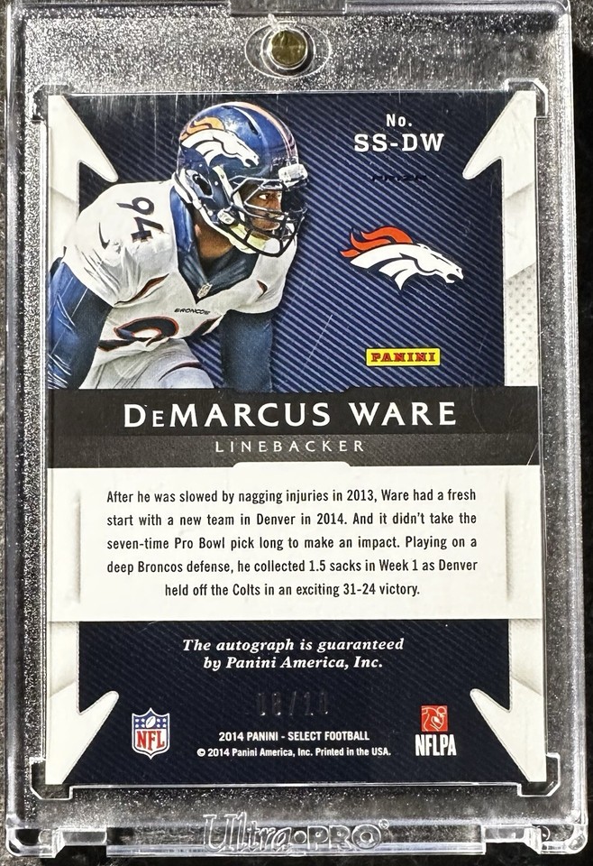 2014 Panini Select Signatures DeMarcus Ware Gold /10 | eBay