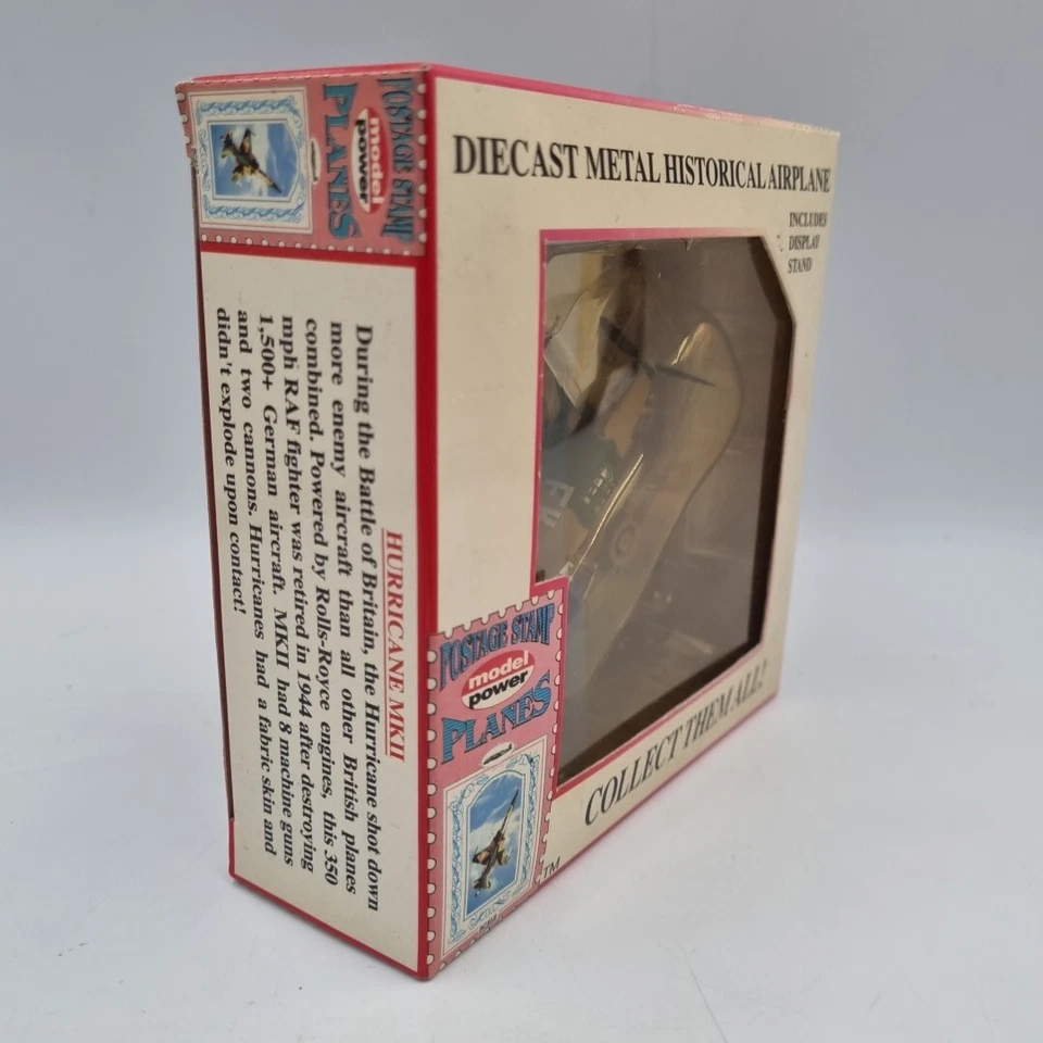 MODEL POWER Postage Stamp Planes 1:100 5340-1 Hurricane MKII Die-Cast Model - Image 2 of 4