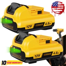2Pack 12v 4.0Ah 12Volt Max Lithium-ion Battery For Dewalt DCB127-2 DCB120 DCB126
