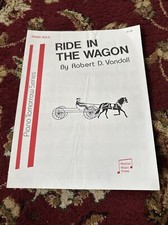Vintage Ride In The Wagon Elementary Piano Solo Sheet Music 1985 Vandall Myklas