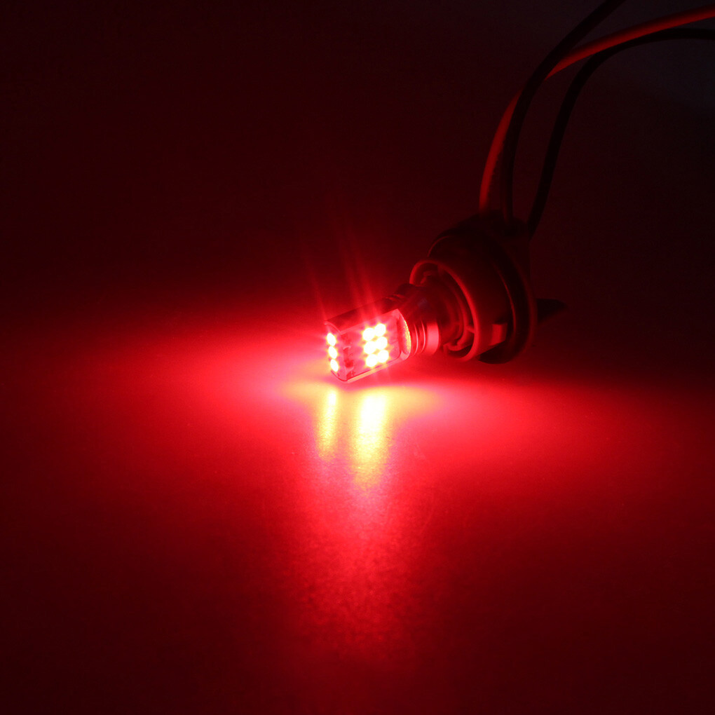 1156 P21W Red LED Brake/Tail Light Bulbs - Error Free, CANbus, For BMW, Audi, Lexus