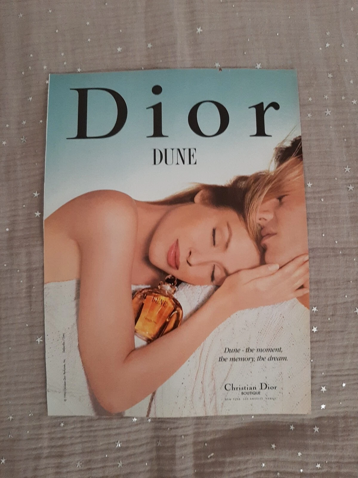 Publicité papier Parfum. Perfume Ad C. Dior Dune de 1996 ANG