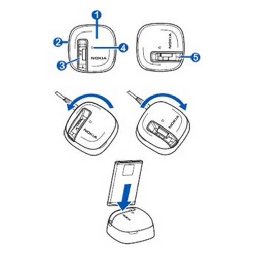 Genuine Nokia DT-33 Battery Charging Stand for BL-5C BL-4CT BL-4D BL-4S BL-4C - Zdjęcie 6 z 9