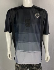 Vintage German Gray and Black NIKE Soccer Jersey #9, Men's Size Large