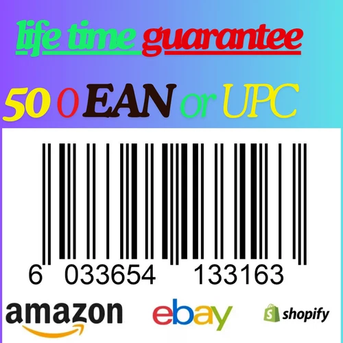 500 EAN & UPC Codes - Easy to Read with upc - Brand New!