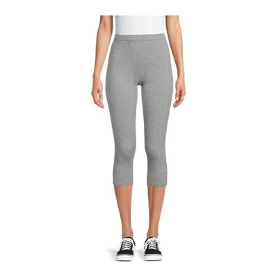 `Ladies Juniors Plus Capris Leggings  Gray Size 3X ( XXXL) (21)  New
