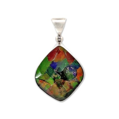 Starborn Ammolite Quartz Doublet Pendant Necklace (22'')