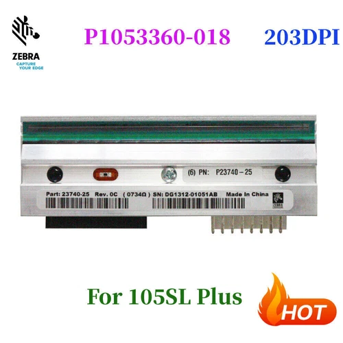 Printhead for Zebra 105SL Plus Thermal Printer 203dpi P/N P1053360-018