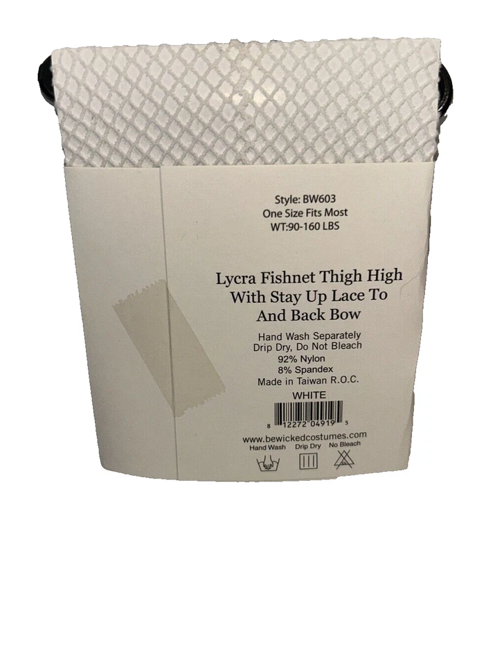 Red de valla de spandex Be Wicked para mujer con encaje superior muslo Hi’s OS estilo BW617W Foto 2 de 2