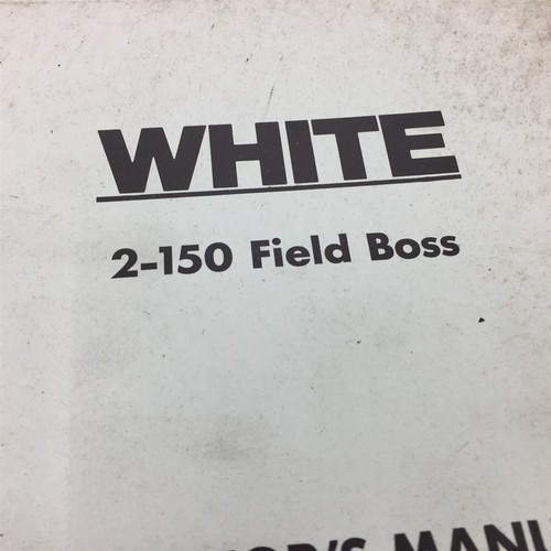 Genuine 1975 White Operators Manual 2-150 Field Boss 432416 - Picture 2 of 15