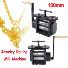 Manual Combination Rolling Mill Machine Jewelry Sheet Wire Press Tool 4:1/130mm