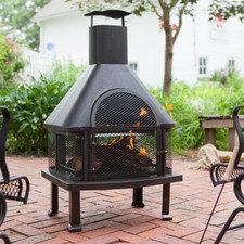 Large Rayo De Sol Clay Chimenea Chiminea Patio Heater Garden