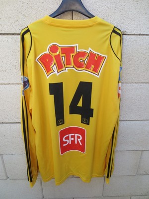 Maillot COUPE de FRANCE porté n°14 jaune SFR ADIDAS vintage Maillot COUPE de FRANCE porté n°14 jaune SFR ADIDAS vintage