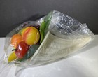 Plastic Fruit White Cornucopia Decoration for cakes or center pieces