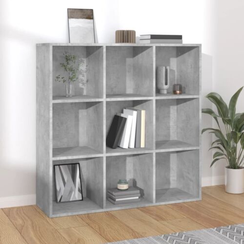 Grey cement library 98x30x98 cm in chipped-