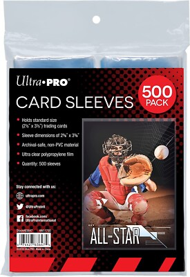 1 Pack of 500 Ultra Pro Soft Penny Poly Trading Sports Card Sleeves Holders  74427836474| eBay