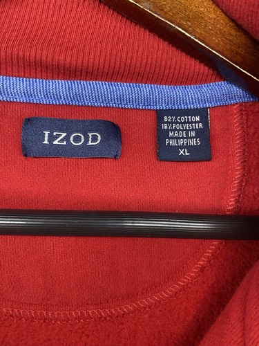 Suéter polar IZOD rojo 1/4 cuarto cremallera para hombre talla XL - Imagen 18 de 18