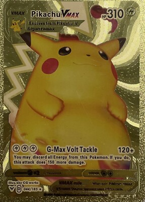 Golden Pikachu VMAX card 044/185 TGC card great condition | eBay