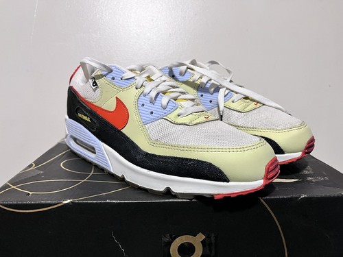 2022 Men Nike Air Max 90 Set to Rise Lemon Drop Sail Orange Used Size 11 Rare - 第 3/10 張圖片