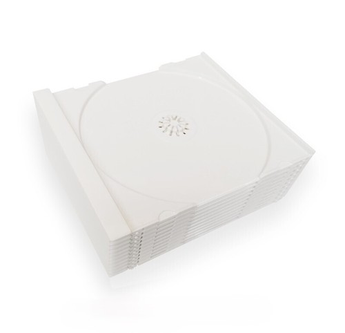 100 x Single Jewel CD Case WHITE TRAY ONLY (no clear case) - 第 1/2 張圖片