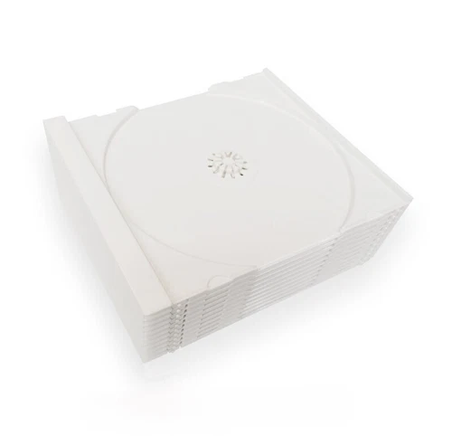 100 x Single Jewel CD Case WHITE TRAY ONLY (no clear case)