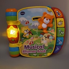 Vtech Musical Rhymes Book Interactive Read Along Book Light Sounds Colors Baby