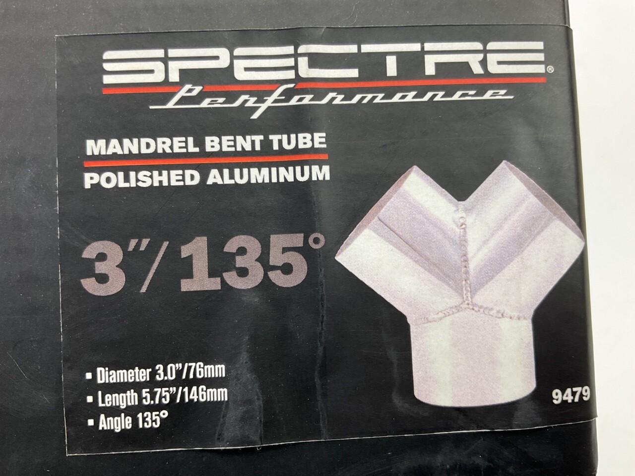 Spectre 9479 Aluminum DUAL Cold Air Intake YPipe Tube 3" OD X 5.75