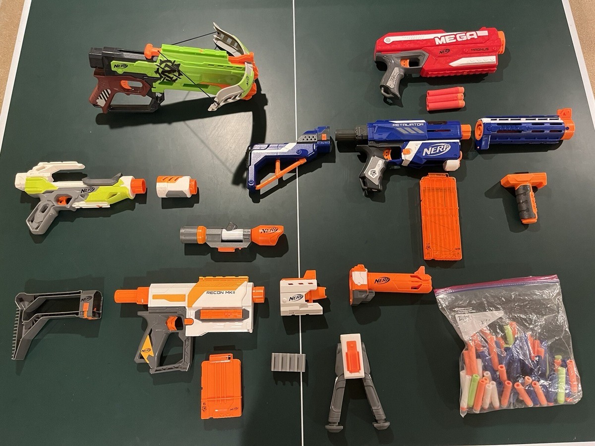 Nerf Gun Lot (Retaliator, Recon, IonFire, Magnus, Zombie
