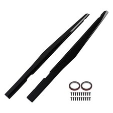 Abs Side Skirt Panel Extension For Chevy Camaro Ss Ls Lt 2010-2015 Gloss Black