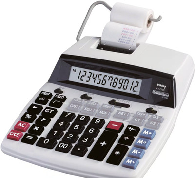 Viking AT-2100 druckender Tischrechner (4063032) Grau 12-stelliges Display