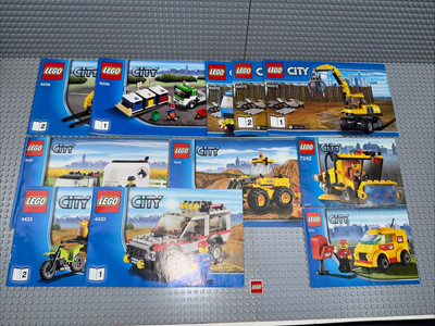 LEGO  City Eisenbahn Baustelle  Bauanleitungen - NO BRICKS - Konvolut  - 7 Stück